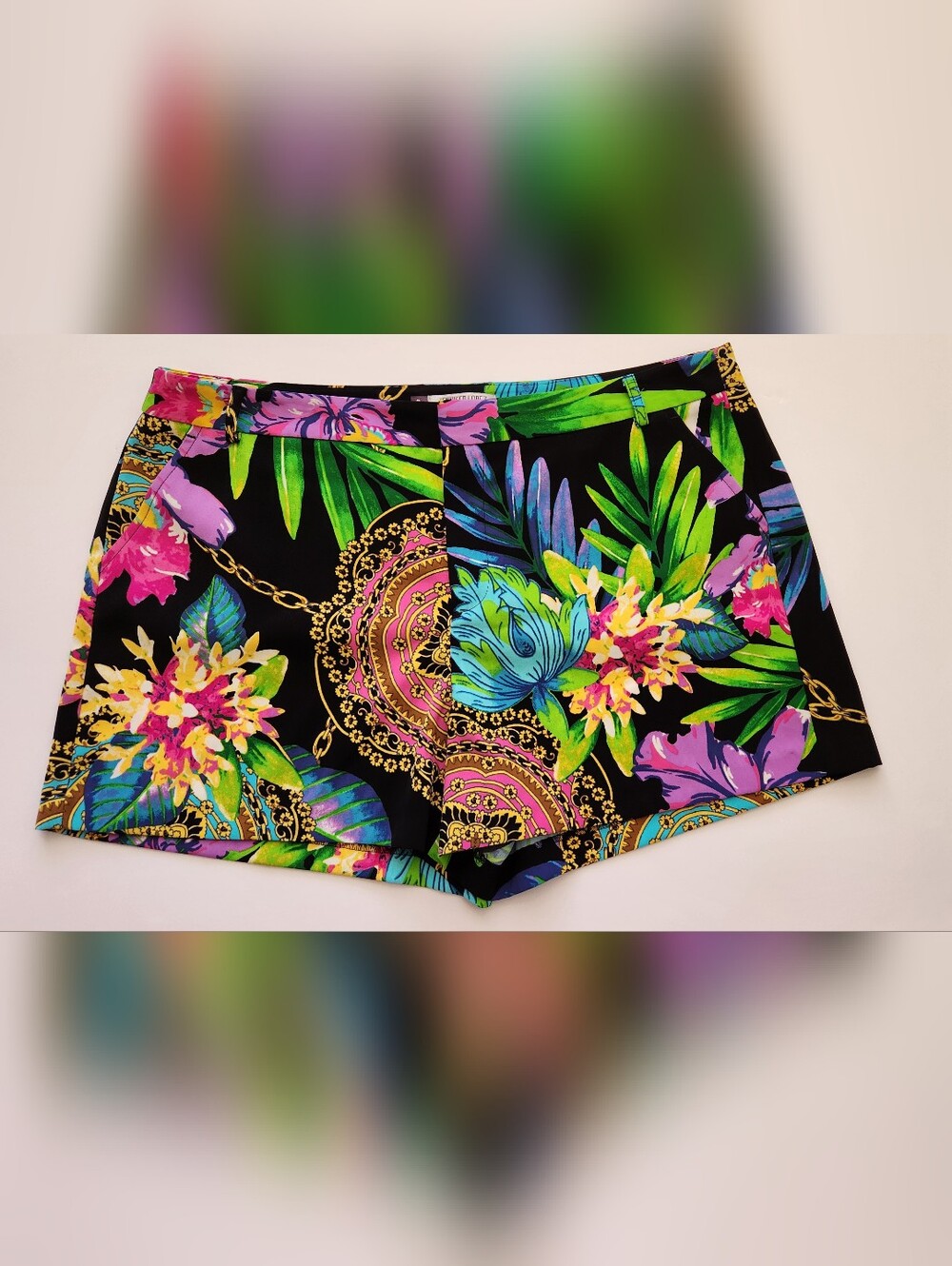 JLO Tropical Floral Shorts Size 14